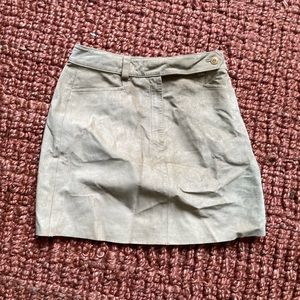 VINTAGE LEATHER ANN TAYLOR MINI SKIRT